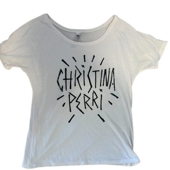 Christina Perri Over-sized White Shirt Size Small - Picture 1 of 2